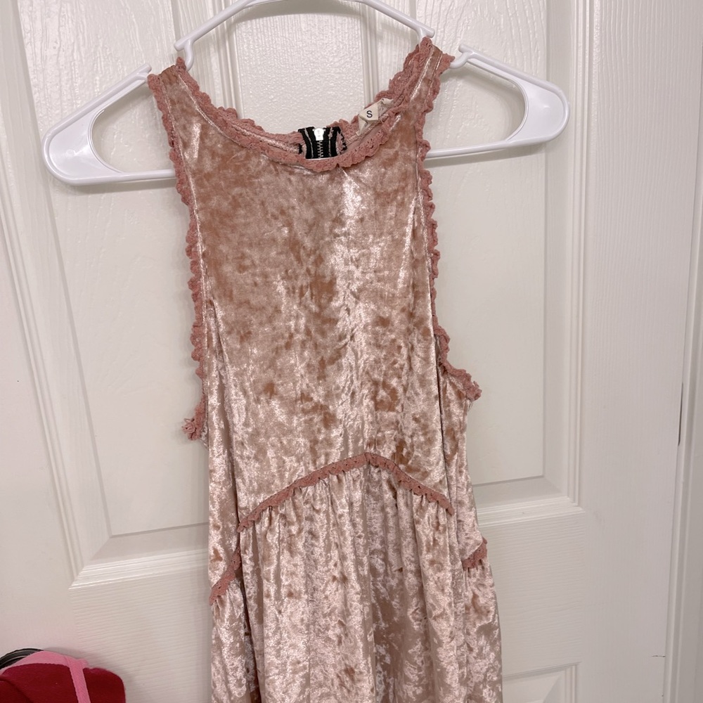 Velvet pink tank top